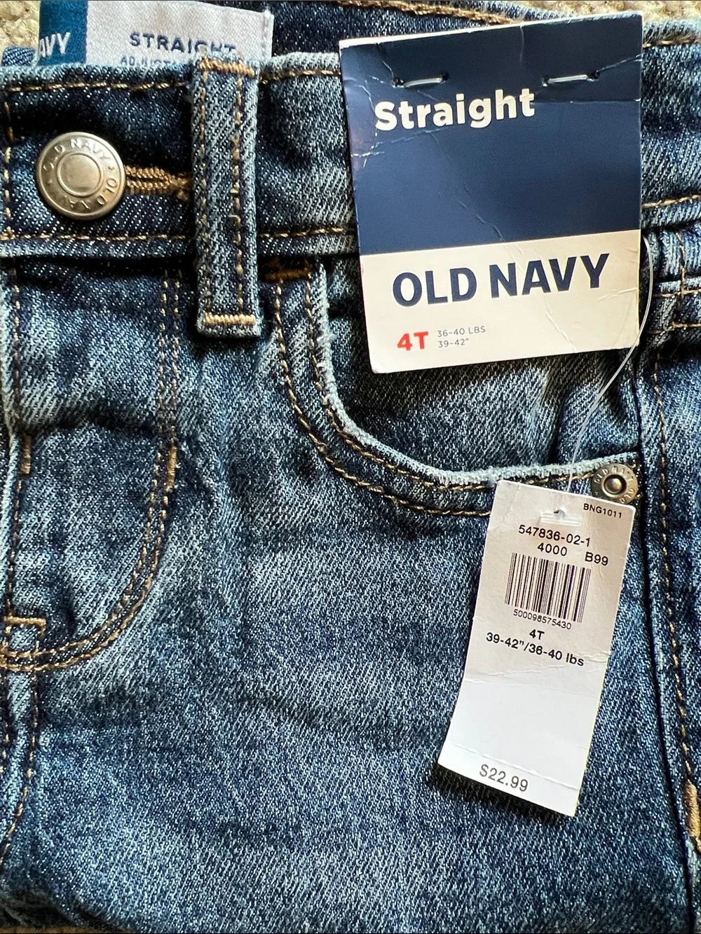 Old Navy Kids Straight Jeans in Blue Denim